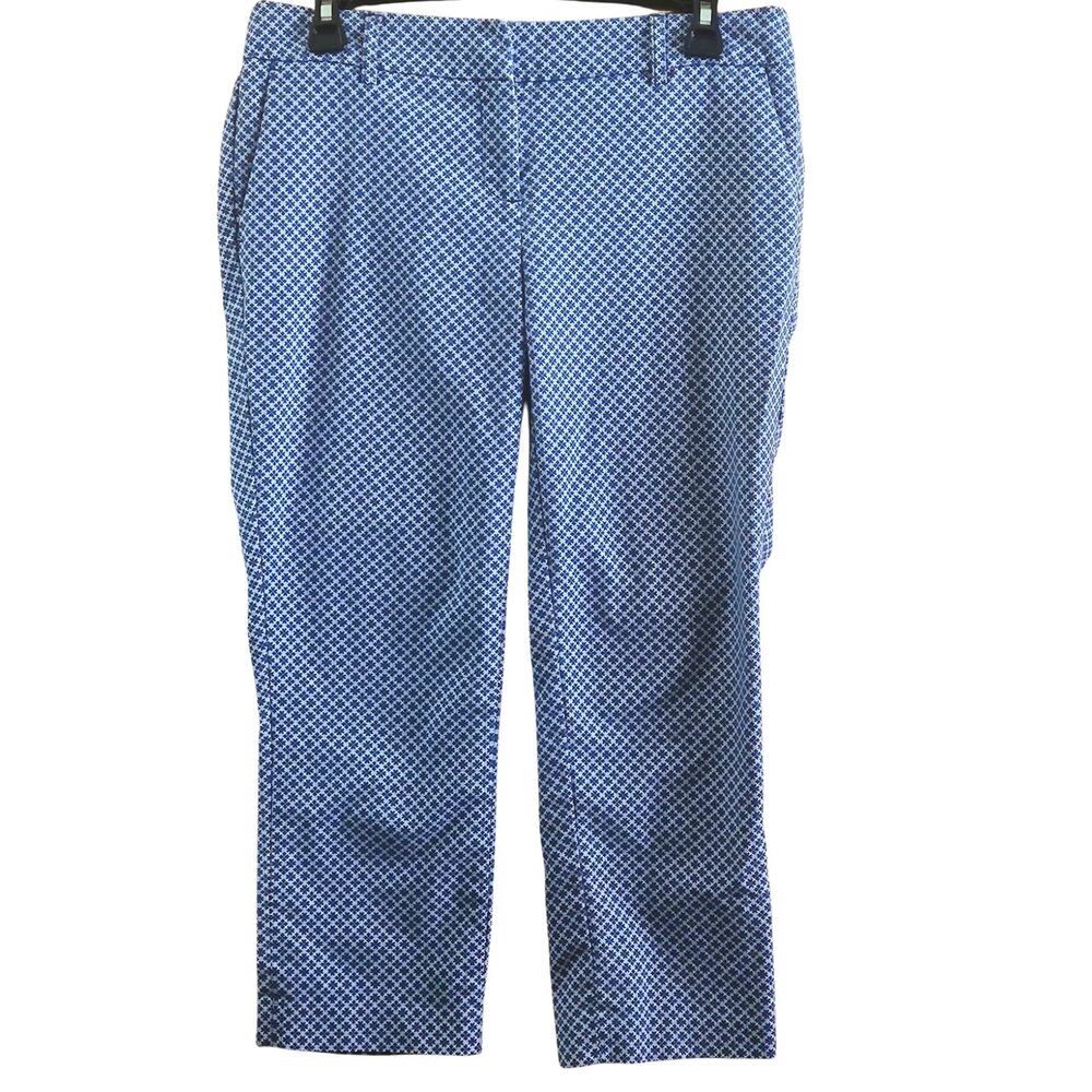 Blue Pattern Dress Pants Size 6